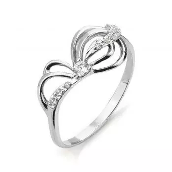 Кольцо с фианитами Линии Любви