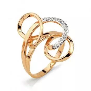 Кольцо с фианитами Линии Любви
