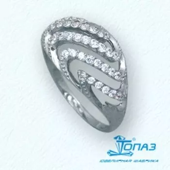 Кольцо с фианитами Линии Любви