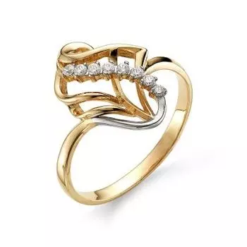 Кольцо с фианитами Линии Любви