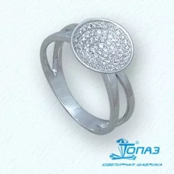 Кольцо с фианитами Линии Любви