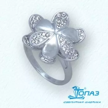 Кольцо с фианитами Линии Любви