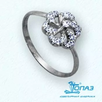 Кольцо с фианитами Линии Любви