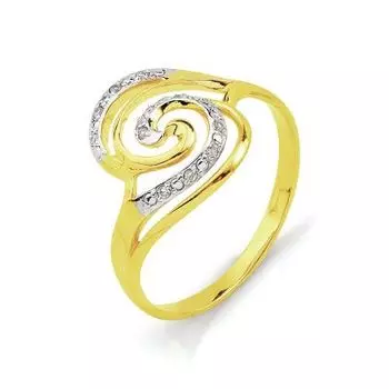 Кольцо с фианитами Линии Любви