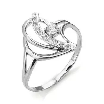 Кольцо с фианитами Линии Любви