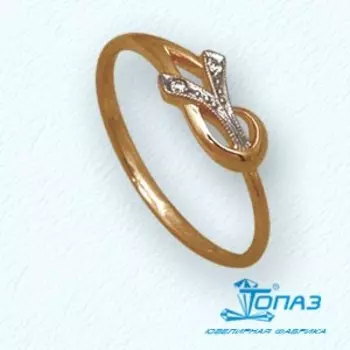 Кольцо с фианитами Линии Любви