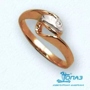 Кольцо с фианитами Линии Любви