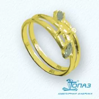 Кольцо с фианитами Линии Любви