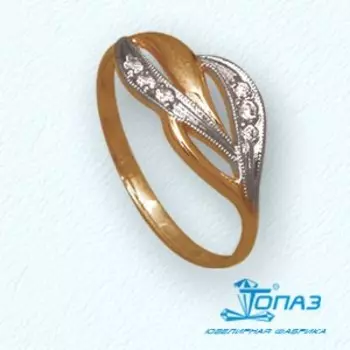 Кольцо с фианитами Линии Любви