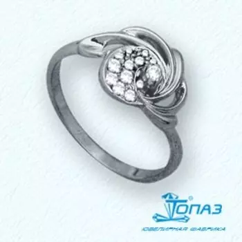 Кольцо с фианитами Линии Любви