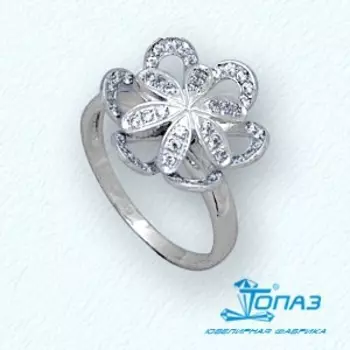 Кольцо с фианитами Линии Любви