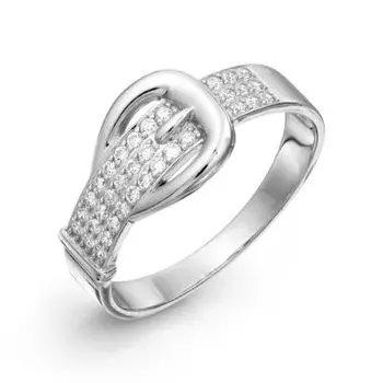 Кольцо с фианитами Линии Любви