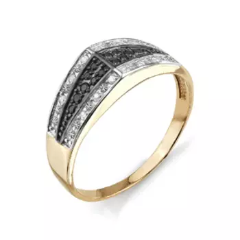 Кольцо с фианитами Линии Любви