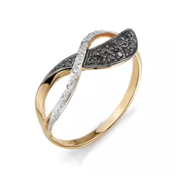 Кольцо с фианитами Линии Любви