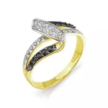 Кольцо с фианитами Линии Любви