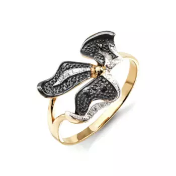 Кольцо с фианитами Линии Любви