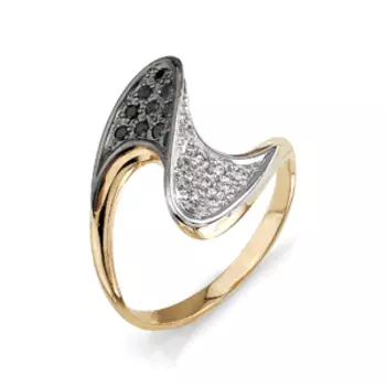 Кольцо с фианитами Линии Любви