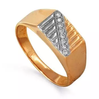 Кольцо с фианитами Линии Любви