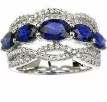 Кольцо с фианитами Линии Любви