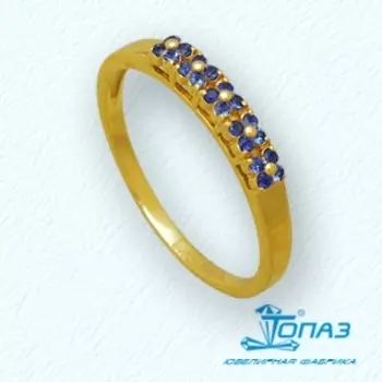 Кольцо с фианитами Линии Любви