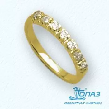 Кольцо с фианитами Линии Любви