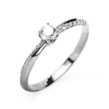 Кольцо с фианитами Линии Любви