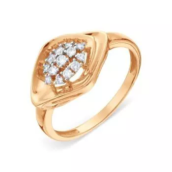 Кольцо с фианитами Линии Любви