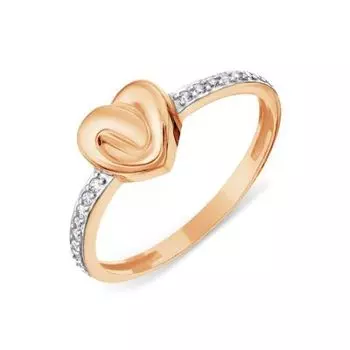 Кольцо с фианитами Линии Любви