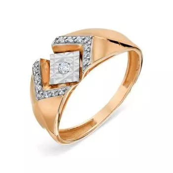 Кольцо с фианитами Линии Любви