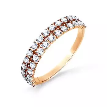 Кольцо с фианитами Premium Линии Любви