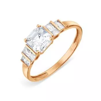 Кольцо с фианитами Premiums Линии Любви