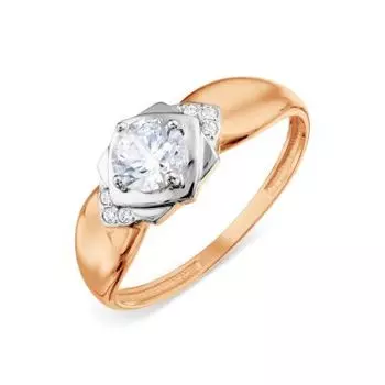 Кольцо с фианитами Premium Линии Любви