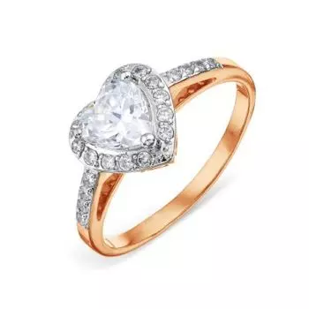 Кольцо с фианитами Premium Линии Любви