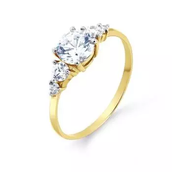 Кольцо с фианитами Premiums Линии Любви