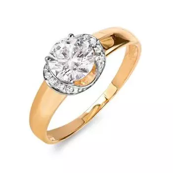 Кольцо с фианитами Premium Линии Любви