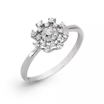 Кольцо с фианитами Premium Линии Любви