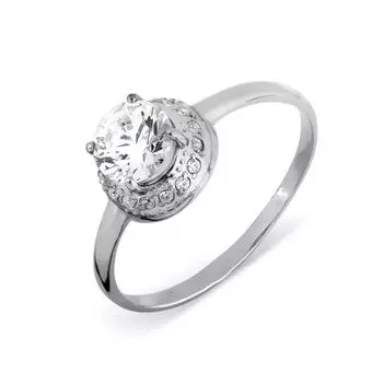 Кольцо с фианитами Premium Линии Любви