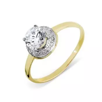 Кольцо с фианитами Premium Линии Любви