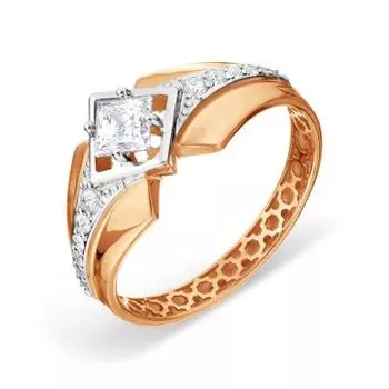 Кольцо с фианитами Premium Линии Любви