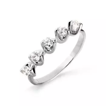 Кольцо с фианитами Premium Линии Любви