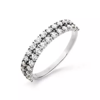 Кольцо с фианитами Premium Линии Любви