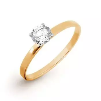 Кольцо с фианитами Premium Линии Любви