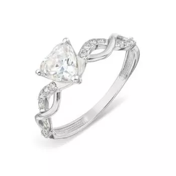 Кольцо с фианитами Premium Линии Любви