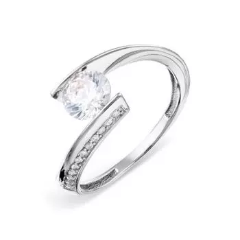 Кольцо с фианитами Premium Линии Любви