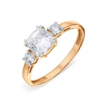 Кольцо с фианитами Premium Линии Любви