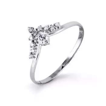 Кольцо с фианитами Premium Линии Любви