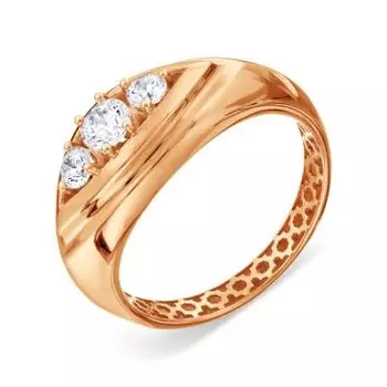 Кольцо с фианитами Premium Линии Любви