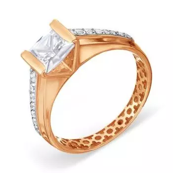 Кольцо с фианитами Premium Линии Любви