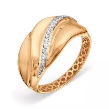 Кольцо с фианитами Premium Линии Любви