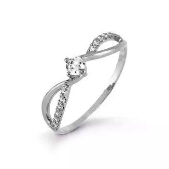 Кольцо с фианитами Premium Линии Любви